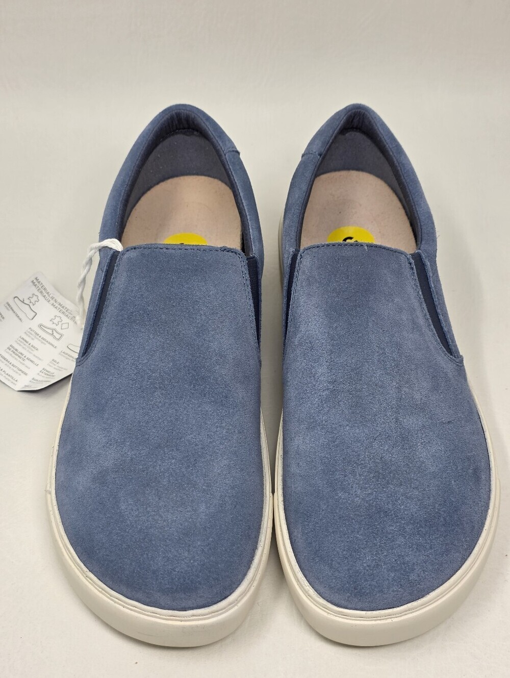 Birkenstock Oswego Slip On Shoes Blue Suede Sneakers Mens 5 / Womens 7 Narrow - Picture 7 of 13